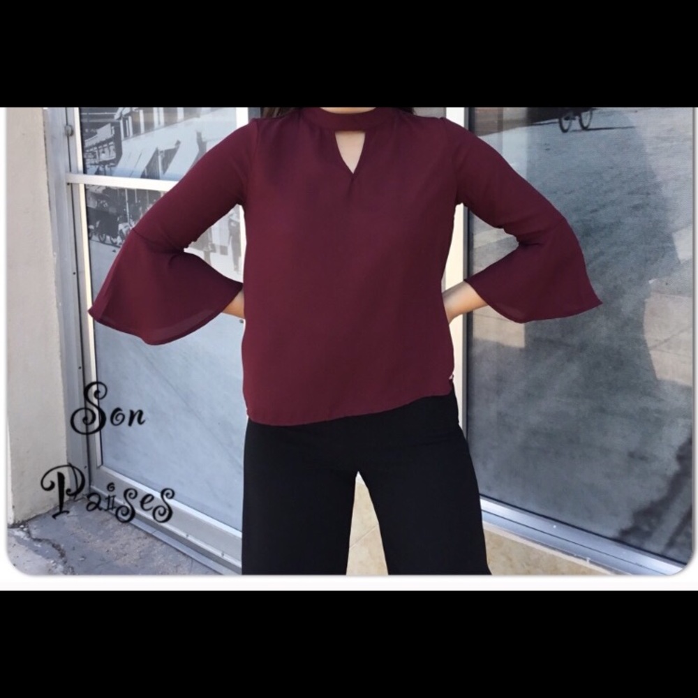 NWOT Burgundy Shirt Size Large